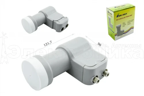 конвертер на 2 выхода utp-5cp круговой поляризаци eurosky twin для триколор/нтв-плюс   фото