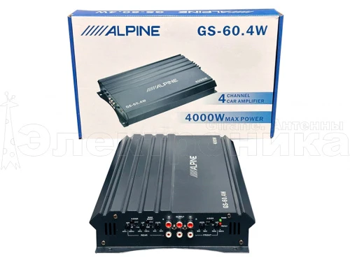 усилитель звука автомобильный alpine gs-60.4w , 4-канальный  фото