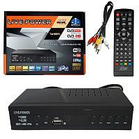 Ресивер  эфирный HD (DVB-T2)  LIVE-POWER LV-8800       мет/диспл/кнопки/шнур 3RCA  от магазина Электроника GA