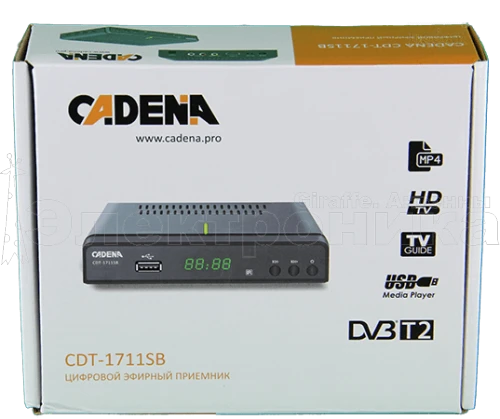Цифровая приставка CADENA CDT-1711SB эфирный DVB-T2/C тв приставка без абонплаты TV-тюнер медиаплеер от магазина Электроника GA