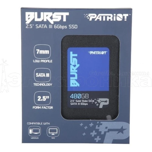 жесткий диск ssd 120 gb sata-3 patriot pbu120gs25ssdr  560/540 mb/s  фото