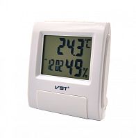 часы будильник vst-7090s белые (температура, влажность)/180  фото