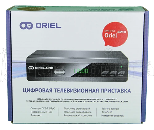 Цифровая приставка Oriel 421D эфирный DVB-T2/C тв приставка ТВ без абонплаты TV-тюнер медиаплеер от магазина Электроника GA