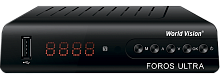 Ресивер  эфирный HD (DVB-T2)          World-Vision  FOROS Ultra T2/S2/С   пласт, кнопки, бп 5 В, АС3 от магазина Электроника GA